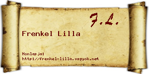 Frenkel Lilla névjegykártya